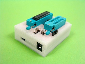 omega-avr isp-programmer shield case dual zif-sockel - Elektronik arduino atmega mikrocontroller 3d print model - Mito3D