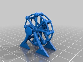 rueda de la fortuna 3d impresión makeredchallenge 3d print model - Mito3D