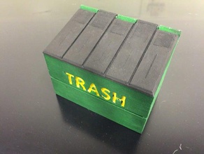business card holder dumpster ufficio 3d print model - Mito3D