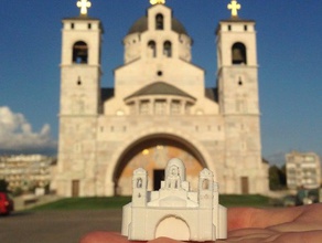 Katedral Mesih'in diriliş podgorica Karadağ tarar kopyaları 3d print model - Mito3D