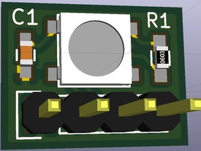 ws2812b eletrônica adafruit eda kicad led 3d print model - Mito3D