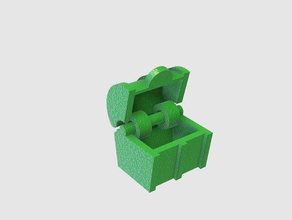 tooth fairy chest containers flashforge dreamer moving parts pva soluble support treasure 3d print model - Mito3D