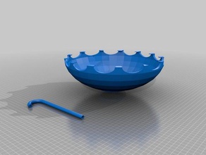 ombrello ciotola di frutta sculture 3d print model - Mito3D
