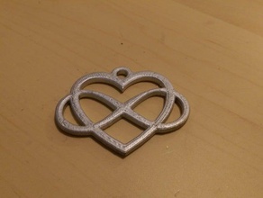 infinity Herz Schlüsselanhänger Herzen Herz, valentines Tag unendlich 3d print model - Mito3D