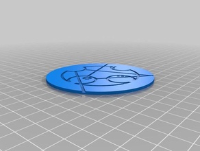my customized randomized circular gallifreyan coin coins badges 3d print model - Mito3D