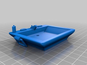 miniature pedestal sink model furniture bathroom 3d print model - Mito3D