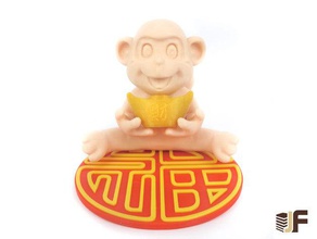 cute golden monkey chinese new year 2016 toys games 3d print model - Mito3D