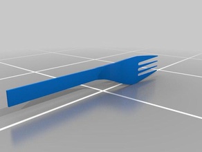 fork kitchen dining utensil why am here 3d print model - Mito3D
