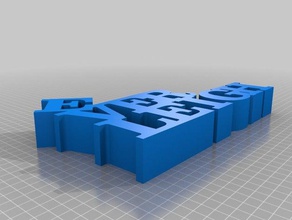 everleigh variável word escultura esculturas personalizado 3d print model - Mito3D