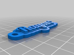 minha personalizado de várias linhas tag porta-chaves chaveiros 3d print model - Mito3D