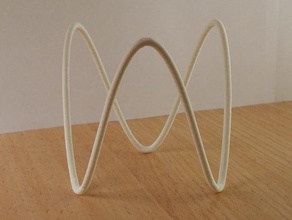 lissajouss figura logo abc per la matematica una di lissajous arte 3d print model - Mito3D