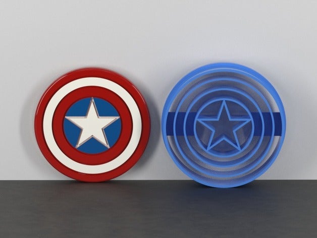 captain america cookie cutter configurator kitchen dining 3D print model - Mito3D