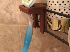 navalha titular organizador de chuveiro casa banho acessórios com duche transportador do 3d print model - Mito3D
