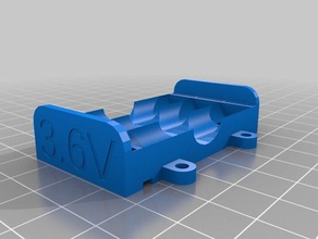 meu personalizados paramétrico de suporte bateria aaa aa eletrônica 3d print model - Mito3D