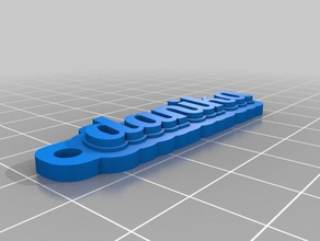 danika llavero llaveros personalizado 3d print model - Mito3D