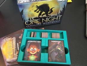 one night ultimate werewolf box insert 2 pieces games boardgame tabletop 3d print model - Mito3D