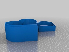 il mio cuore personalizzato scatola i contenitori 3d print model - Mito3D