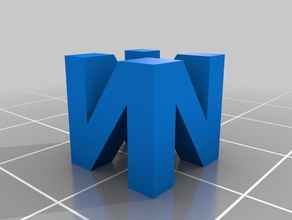 nn 2 harfi şekli özelleştirilmiş heykeller 3d print model - Mito3D
