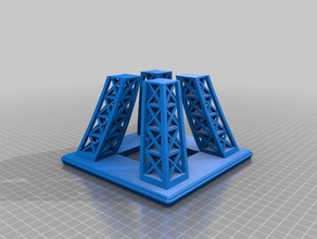 torre eiffel parte senza rotaie uniti gli edifici strutture 3d print model - Mito3D