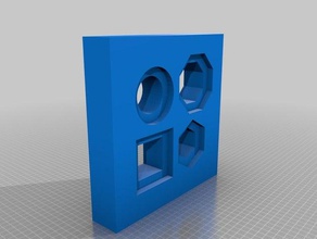universal-shape-cut-out-Halterung Skulpturen makeredchallenge 3d print model - Mito3D