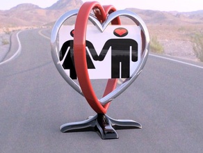 spinning heart photo decor love valentine valentines 3d print model - Mito3D