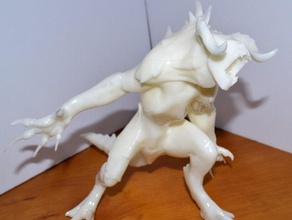 deathclaw subdivided sculptures 3d print model - Mito3D