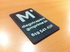 3d stampato biglietto visita i segni loghi creato freecad primo 3d print model - Mito3D