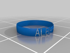 my customized bracelet charm alberto jewelry 3d print model - Mito3D