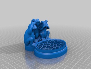 drei Weise Frösche Seifenschale Bad die hygiene praktische 3d print model - Mito3D