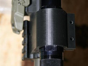 picatinny maglite lx50 sport outdoors firearm flash light gun holder maglight mount rail 3d print model - Mito3D