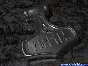 mjolnir thors hammer jewelry norse pendant viking 3d print model - Mito3D