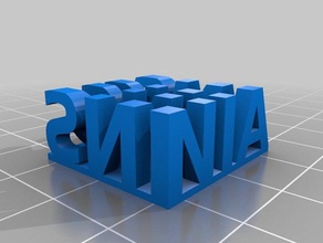 nia ins texte sculptures personnalisé 3d print model - Mito3D