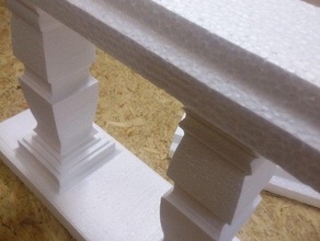 baluster foam mold concrete plaster decor 3d print model - Mito3D