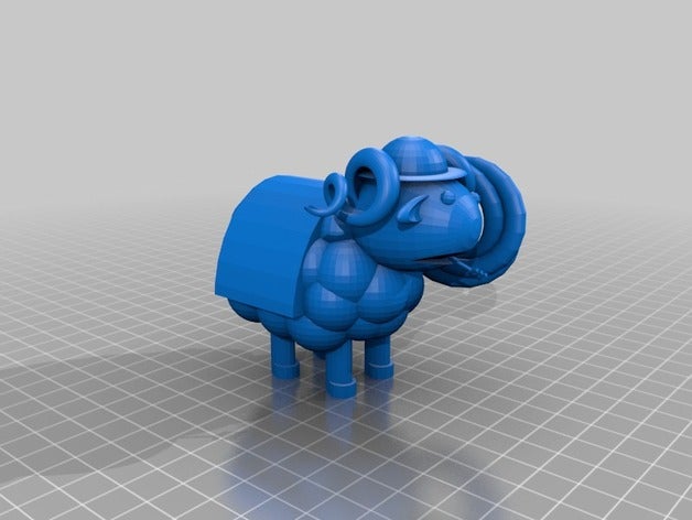 cowboy ram 3d stampa 3D print model - Mito3D