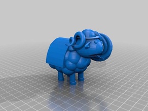 cowboy ram 3d printing 3d print model - Mito3D