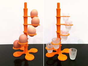 spiral eggshot-cam stand gıda iç atış cam 3d print model - Mito3D