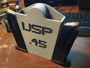 usp 45 double mag pouch sport all'aperto accessorio arma da fuoco ingranaggio di caccia rivista 3d print model - Mito3D