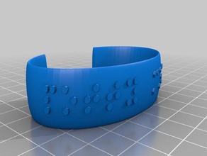 toilette bouche ellipse message de la bande les bracelets personnalisé 3d print model - Mito3D