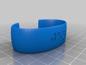 jen ellipse message de la bande les bracelets personnalisé 3d print model - Mito3D
