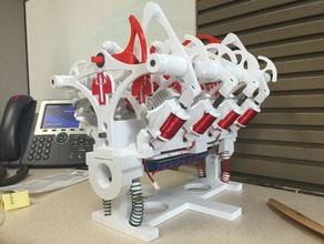 solenoide del motor v8 hobby cojinete personalizado el imán magnético rodamiento 3d print model - Mito3D