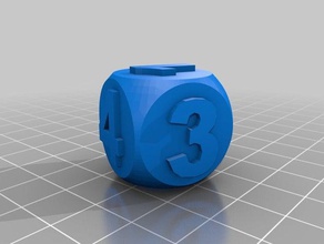 6 taraflı zar 3d baskı 3d print model - Mito3D
