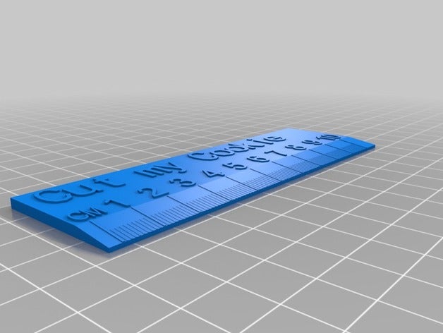 meine angepasste Herrscher office 3D print model - Mito3D