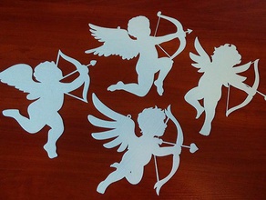 cupid Sevgililer Günü 2d sanat melek aşk tanrıları dekorasyon tatil model 3d print model - Mito3D