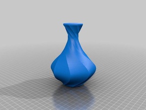 twisted vase decor vial 3d print model - Mito3D