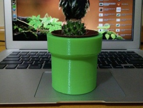 mini-cactus mario tubo decoración 3d print model - Mito3D