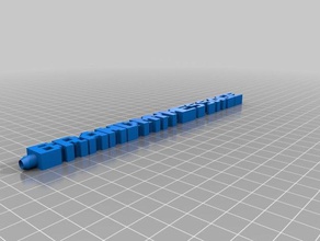 my customized retro font word pen art 3d print model - Mito3D