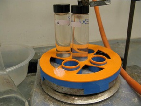 vial holder stirring multiple vials lab stirrerhotplate engineering magnetic stirplate stirrer 3d print model - Mito3D