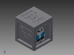 undertale sans cubo de juguete juego accesorios 3d print model - Mito3D