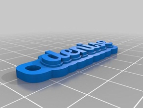 denise keychain keychains customized 3d print model - Mito3D