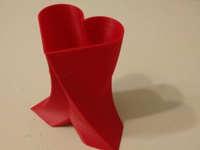joined hearts vase decor 3d print model - Mito3D